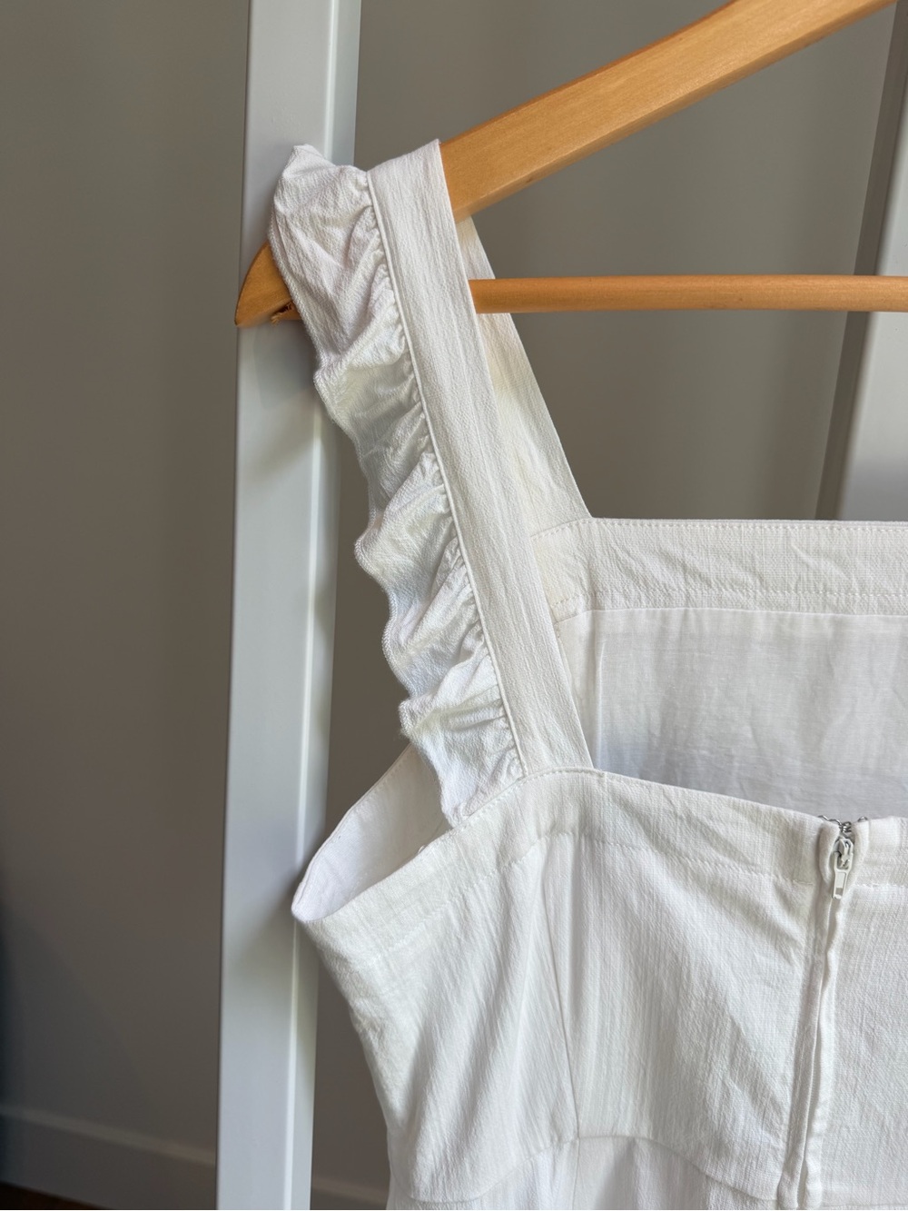 ModCloth White Ruffle Strap Dress - Picture 5 of 13